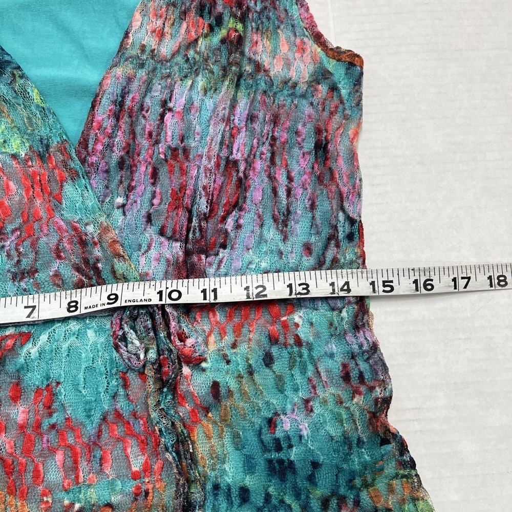 Tango Mango Y2K Dress Womens M Colorful Mesh Overlay Asymmetrical Fairy Whimsy - Picture 11 of 12